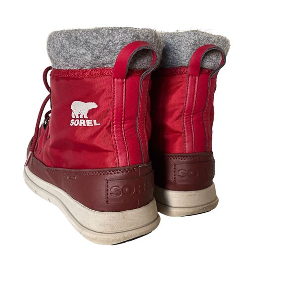Sorel Women’s Explorer Carnival Boots - Red Dahlia Sz 9 Waterproof Winter Boot - Picture 5 of 9